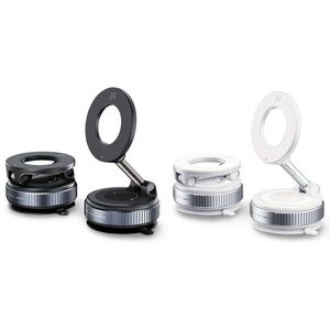 Magnetic Car Phone Mount Holder - Model 007 Black/White Adjustable Stand